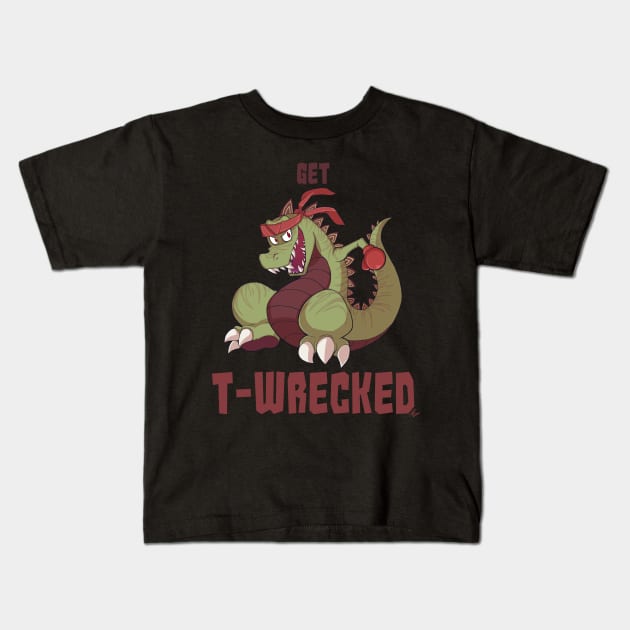 Get T-Wrecked Kids T-Shirt by LazyNinjartist